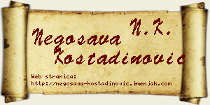 Negosava Kostadinović vizit kartica